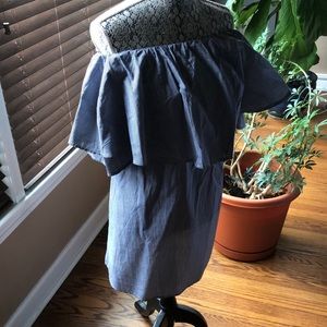 Sweet gingham off shoulder dress